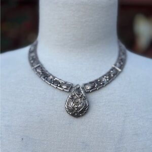 Vintage Navajo “Garden of leaves” Sterling Silver Necklace